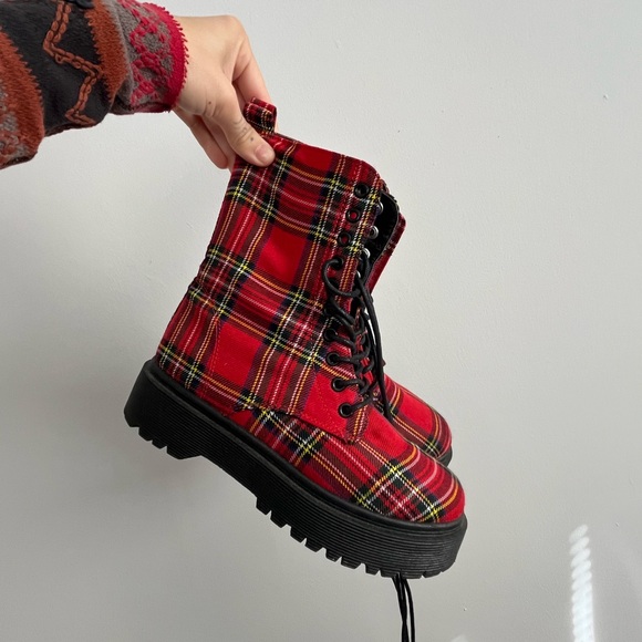 SPRING SALE - Plaid Lace-Up Women's Boots - Picture 5 of 5